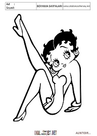 betty-boop boyama sayfaları